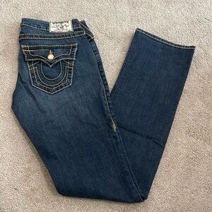 True Religion Straight leg jeans w/rhinestones